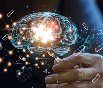 Brain Injury Awareness Week banner with a stylised human brain graphic surrounded by various icons representing different aspects of liBrain Injury Awareness Week - Empowering Recovery, Supporting Live